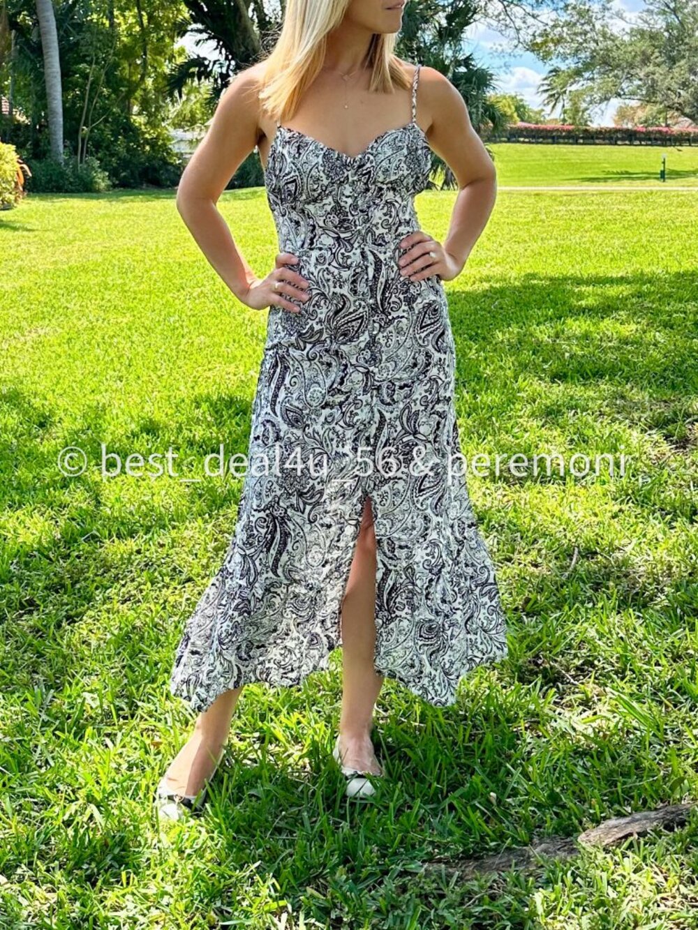 ZARA WOMEN PRINTED RUSTIC MISI DRESS SIZE XS/S BLACK AND WHITE COLOR